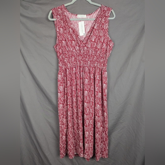 Jon & Anna 1X sleeveless dress in red/white NWT - Picture 2 of 8